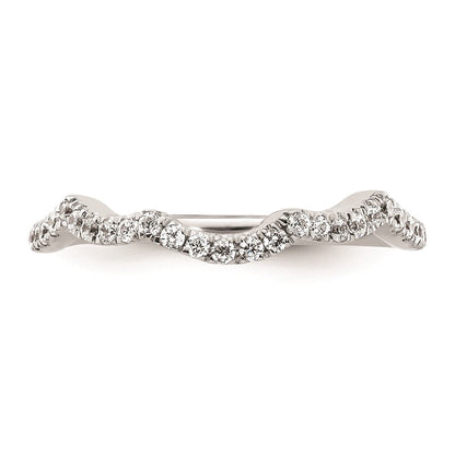 14k White Gold Real Diamond Wedding Band
