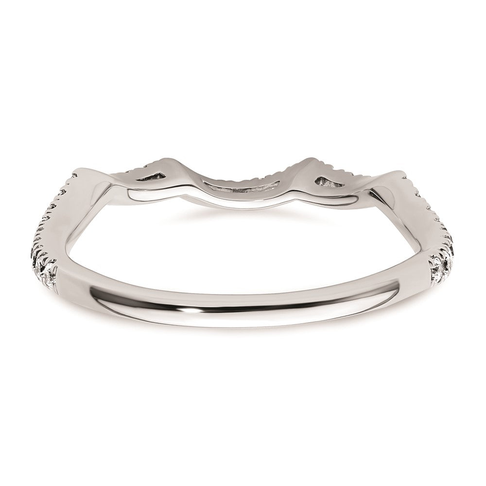 14k White Gold Real Diamond Wedding Band