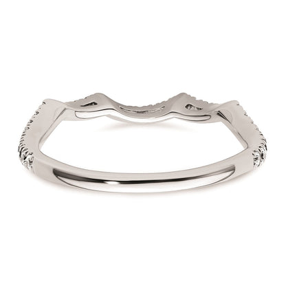 14k White Gold Real Diamond Wedding Band