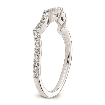 14k White Gold Real Diamond Wedding Band