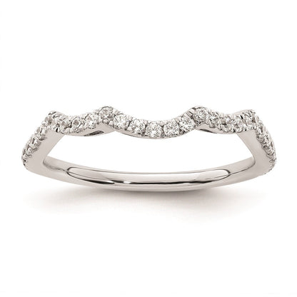 14k White Gold Real Diamond Wedding Band