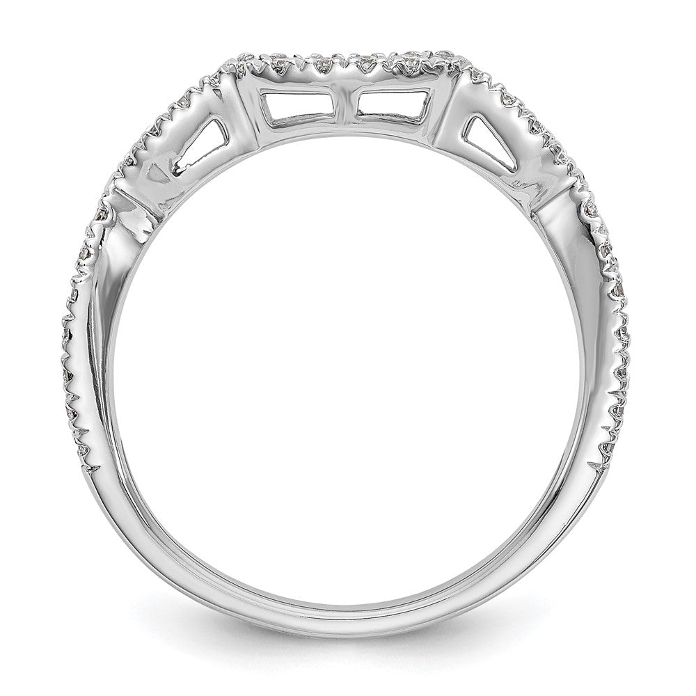 14k White Gold Real Diamond Wedding Band