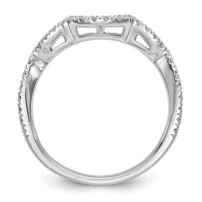 14k White Gold Real Diamond Wedding Band