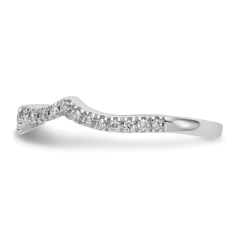 14k White Gold Real Diamond Wedding Band