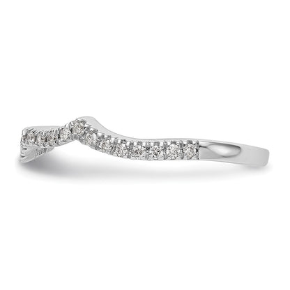 14k White Gold Real Diamond Wedding Band