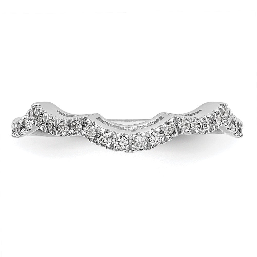 14k White Gold Real Diamond Wedding Band