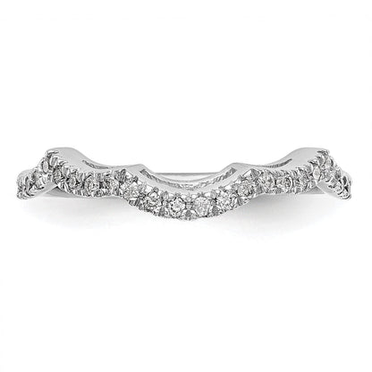 14k White Gold Real Diamond Wedding Band