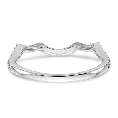 14k White Gold Real Diamond Wedding Band