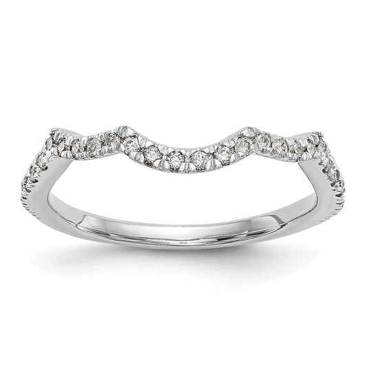 14k White Gold Real Diamond Wedding Band