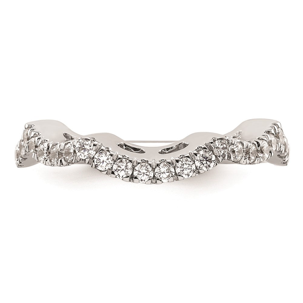 14k White Gold Real Diamond Wedding Band