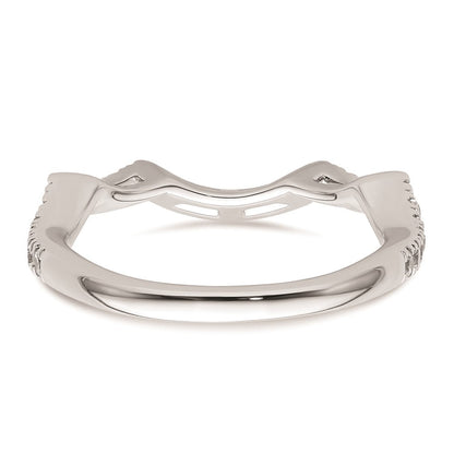 14k White Gold Real Diamond Wedding Band