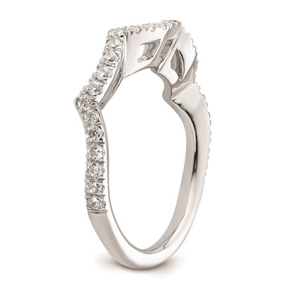 14k White Gold Real Diamond Wedding Band