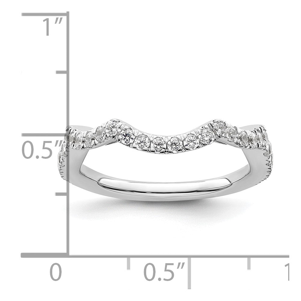 14k White Gold Real Diamond Wedding Band