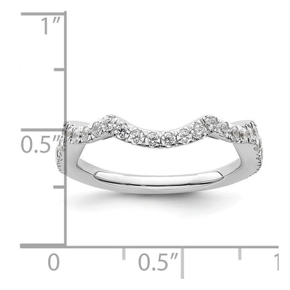 14k White Gold Real Diamond Wedding Band
