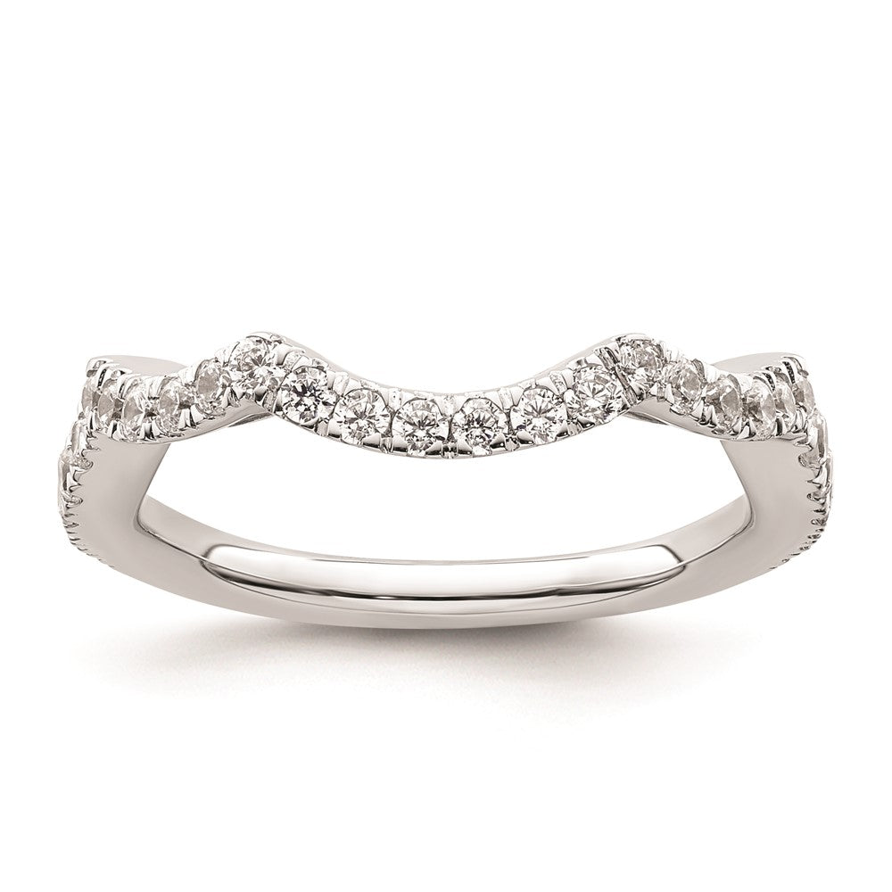 14k White Gold Real Diamond Wedding Band