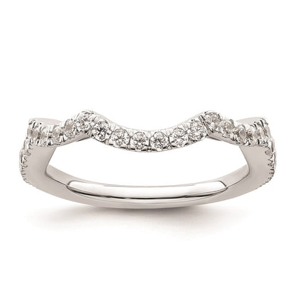14k White Gold Real Diamond Wedding Band