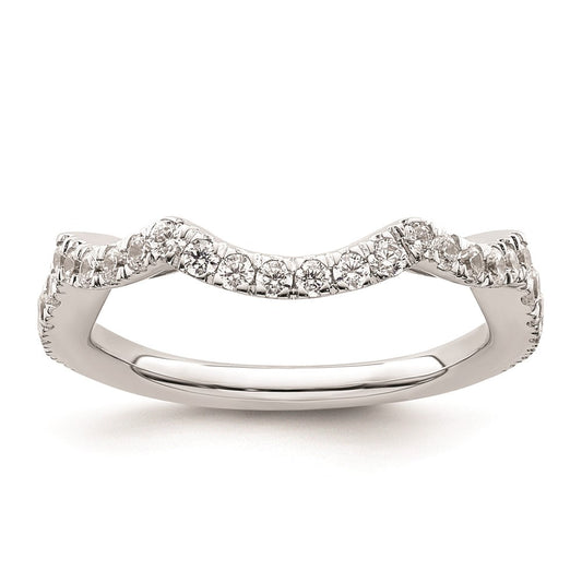 14k White Gold Real Diamond Wedding Band