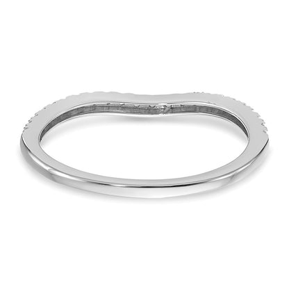 14k White Gold 1/10 Ct. Lab Grown Diamond VS/SI+ G+ Wedding Band Ring