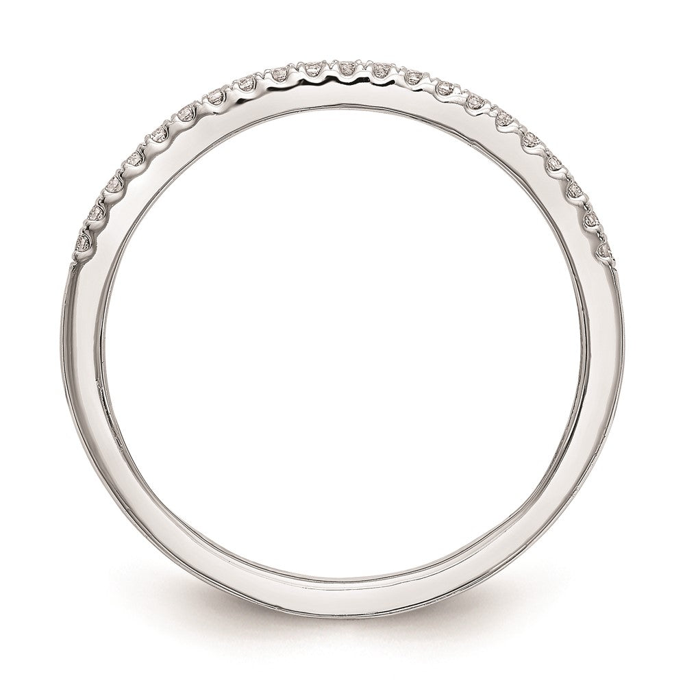 14K White Gold Real Diamond Wedding Band