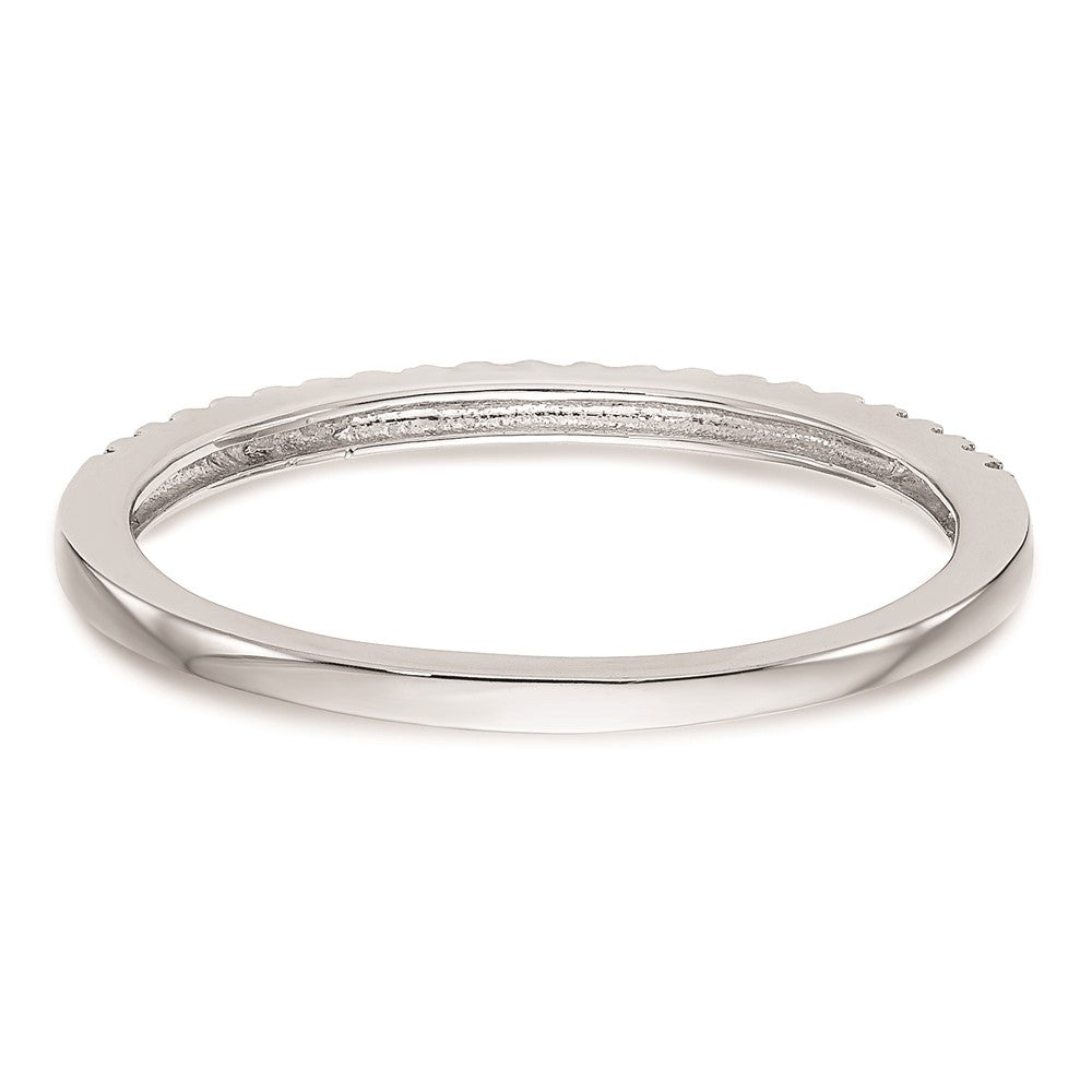 14K White Gold Real Diamond Wedding Band