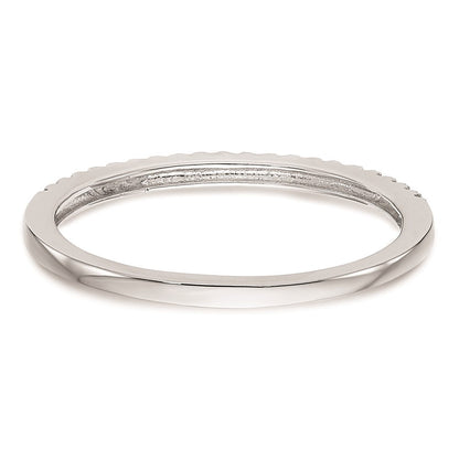 14K White Gold Real Diamond Wedding Band