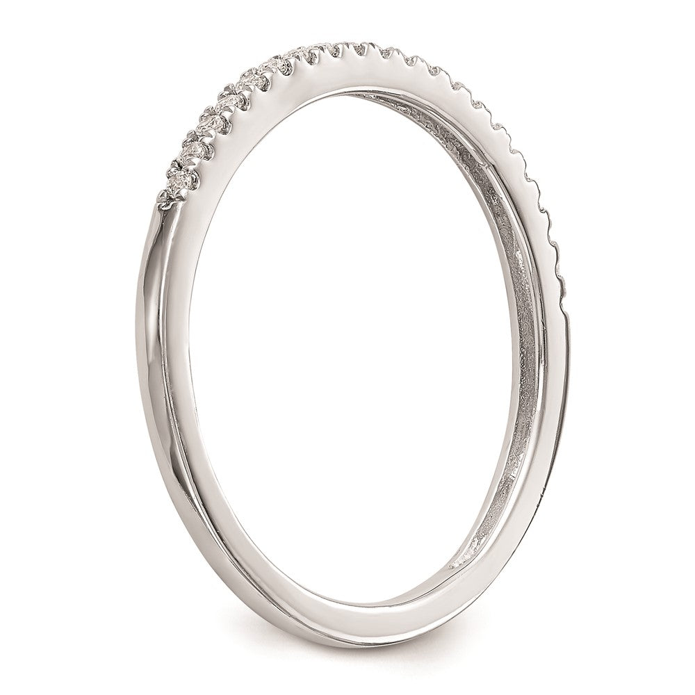 14K White Gold Real Diamond Wedding Band