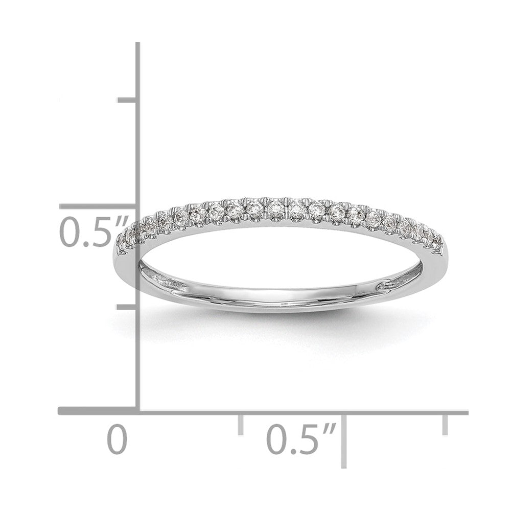 14K White Gold Real Diamond Wedding Band