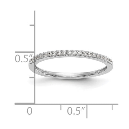 14K White Gold Real Diamond Wedding Band