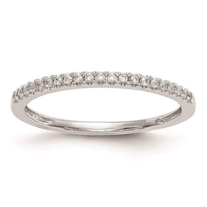 14K White Gold Real Diamond Wedding Band