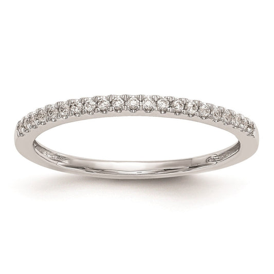 14K White Gold Real Diamond Wedding Band