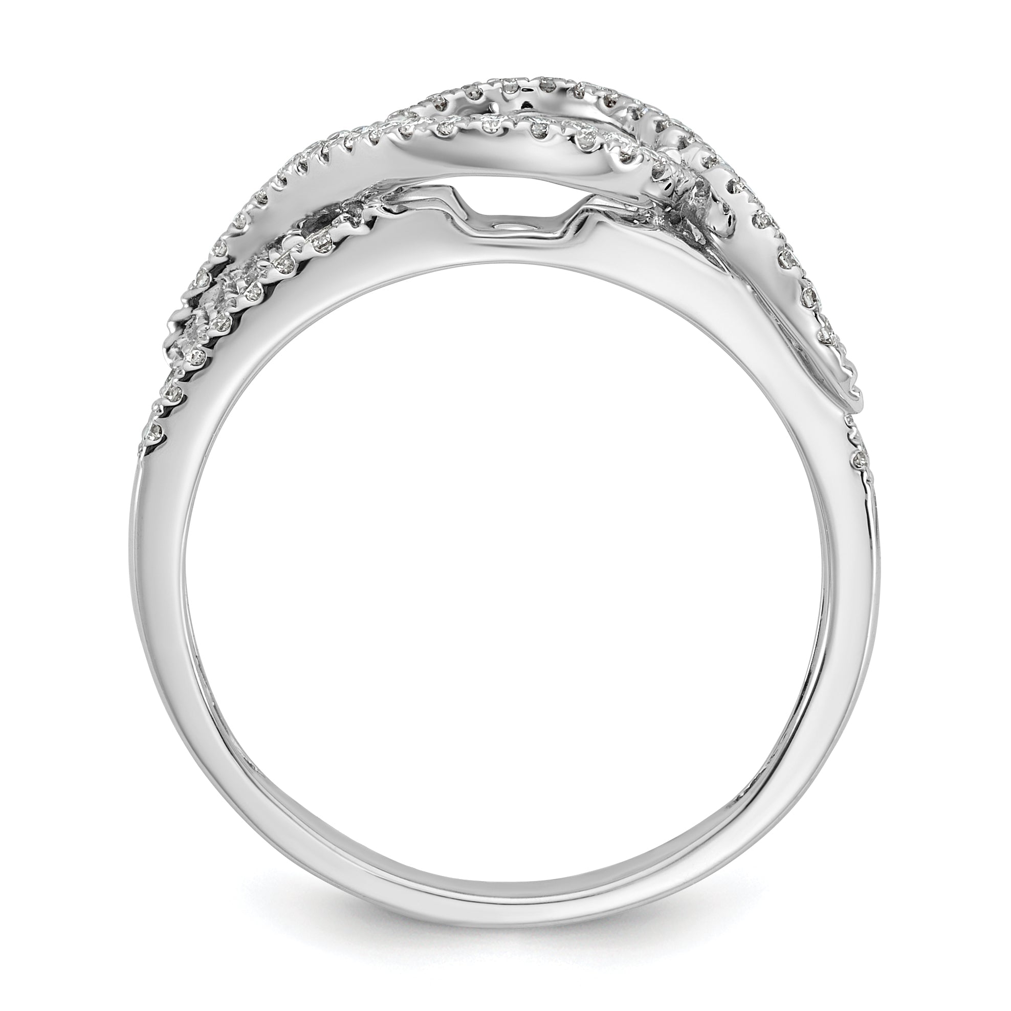 14K White Gold Peg Set Simulated Diamond Halo Engagement Ring