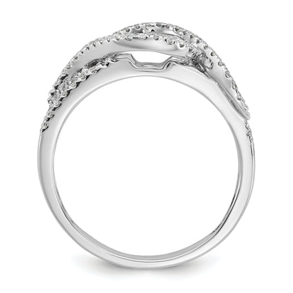 14K White Gold Peg Set Simulated Diamond Halo Engagement Ring