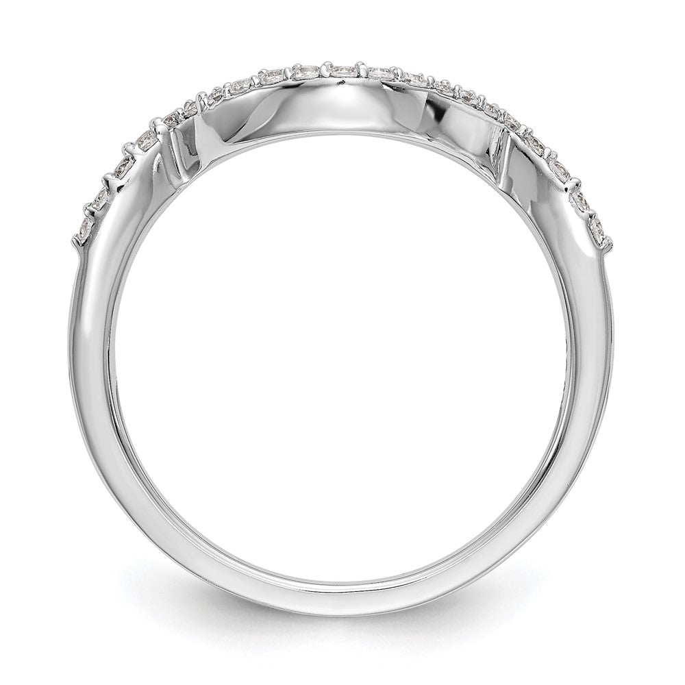 14K White Gold Real Diamond Wedding Band