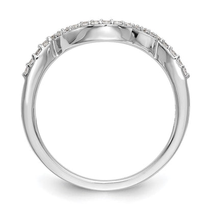 14K White Gold Real Diamond Wedding Band