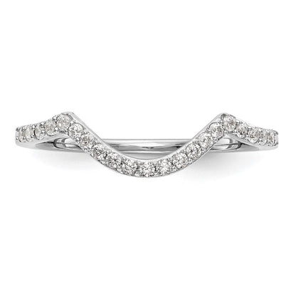 14K White Gold Real Diamond Wedding Band