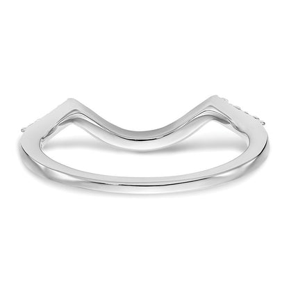 14K White Gold Real Diamond Wedding Band