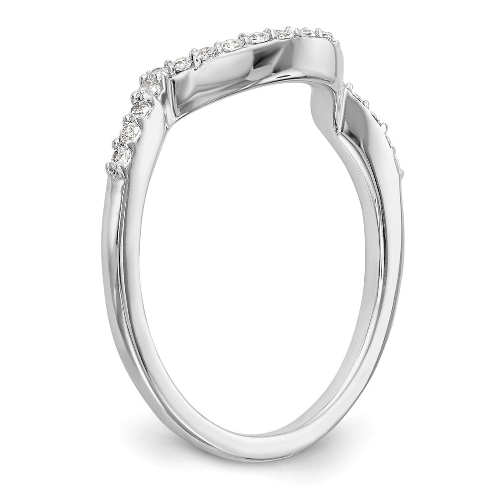 14K White Gold Real Diamond Wedding Band