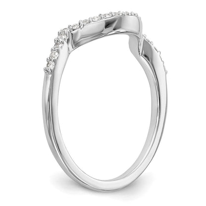 14K White Gold Real Diamond Wedding Band