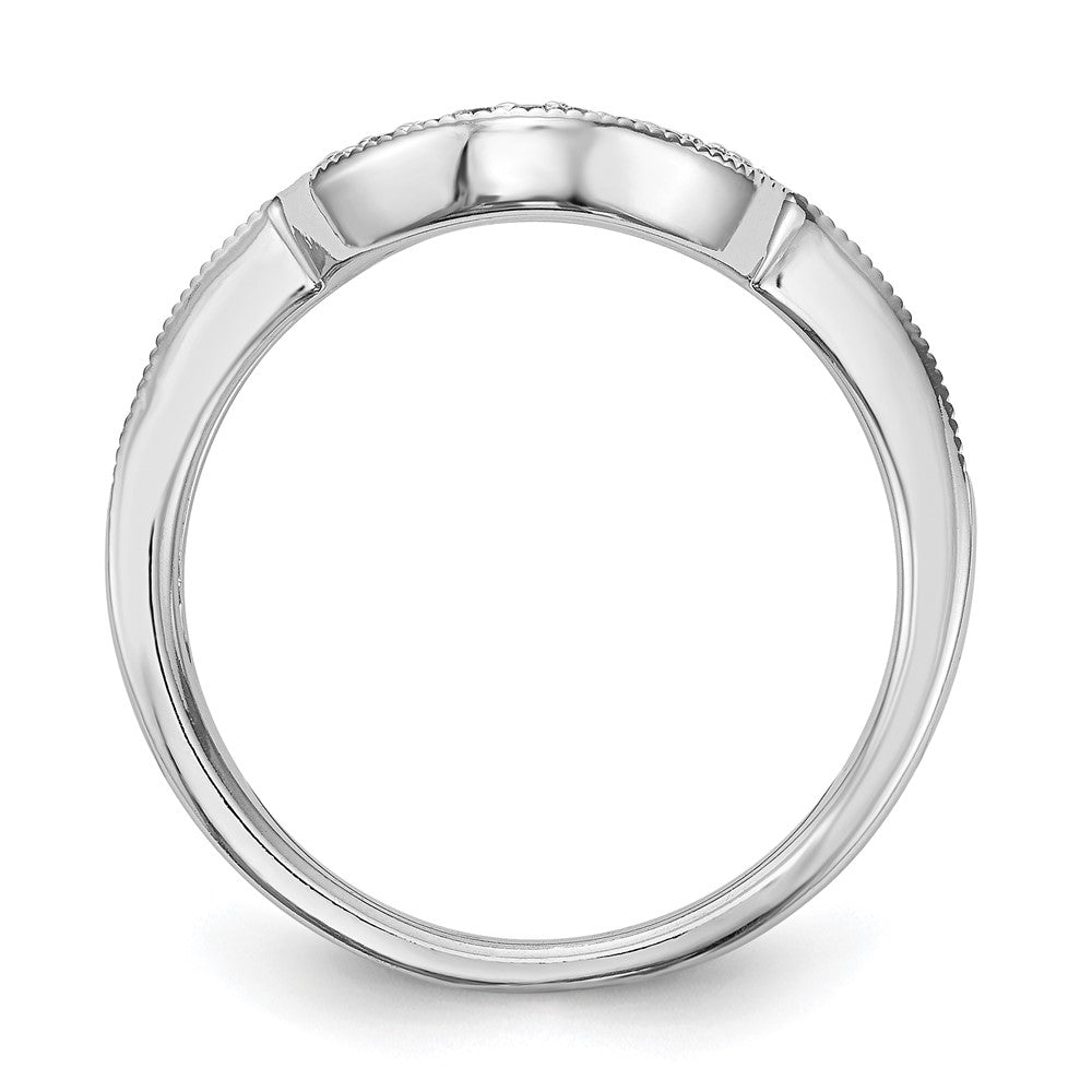 14K White Gold Real Diamond Wedding Band