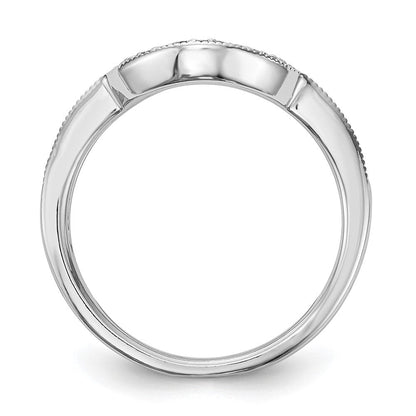 14K White Gold Real Diamond Wedding Band