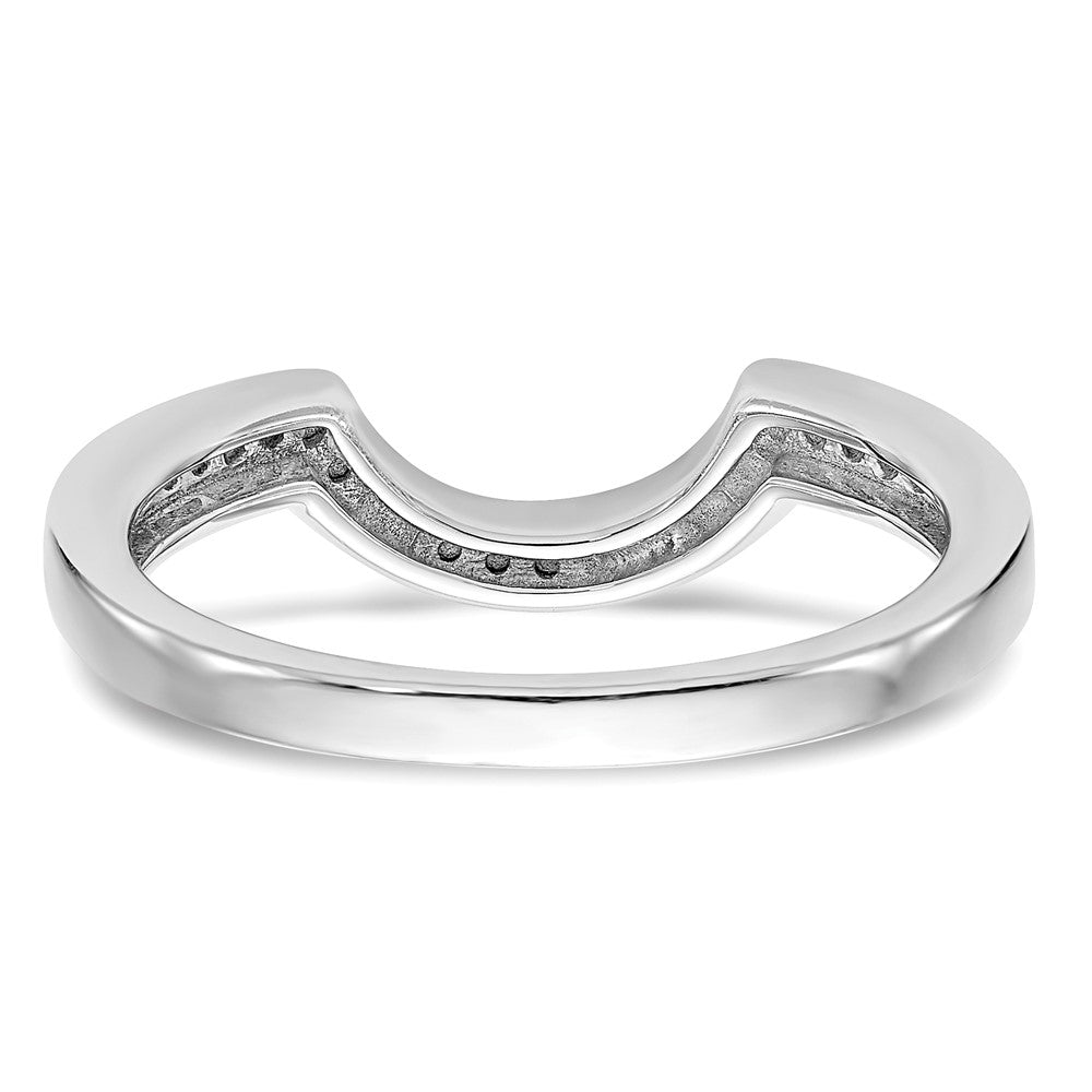 14K White Gold Real Diamond Wedding Band