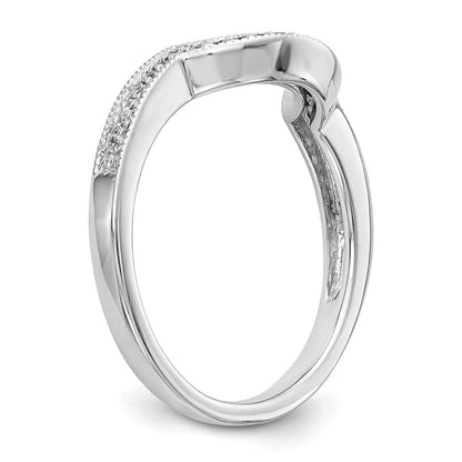 14K White Gold Real Diamond Wedding Band