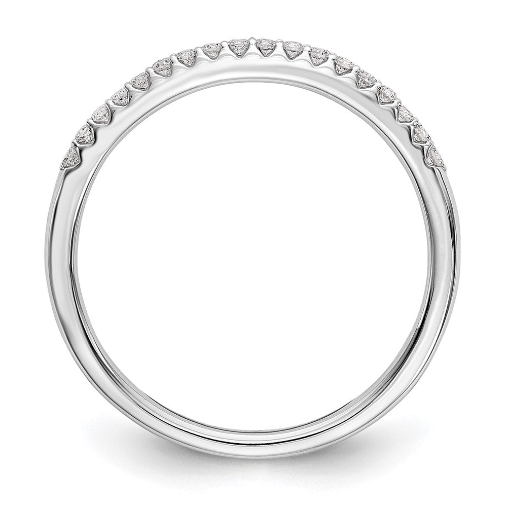 14K White Gold Real Diamond Wedding Band