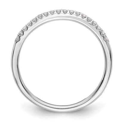 14K White Gold Real Diamond Wedding Band