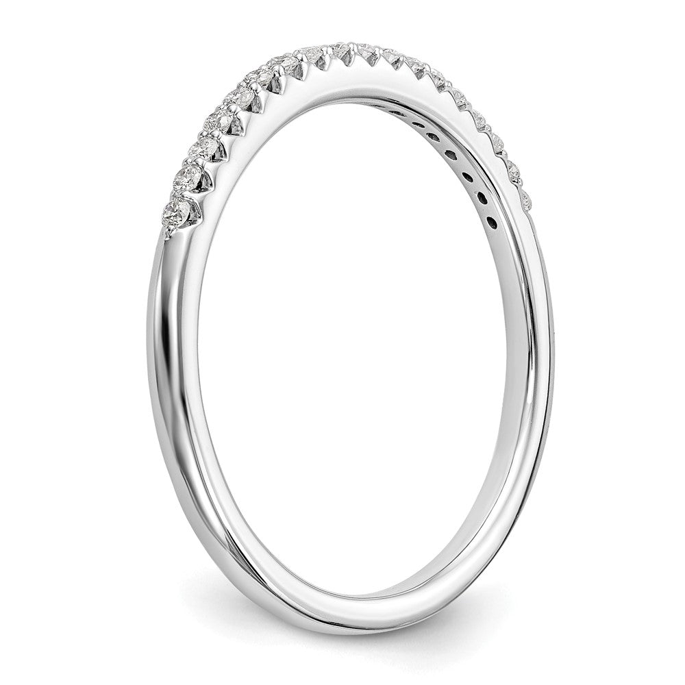 14K White Gold Real Diamond Wedding Band