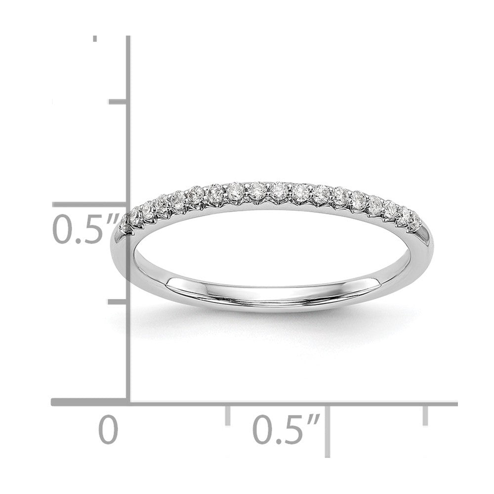 14K White Gold Real Diamond Wedding Band