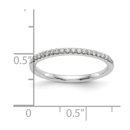 14K White Gold Real Diamond Wedding Band