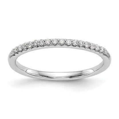 14K White Gold Real Diamond Wedding Band