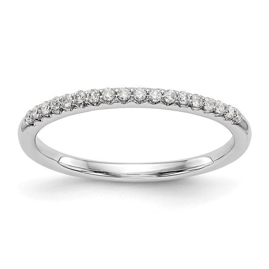 14K White Gold Real Diamond Wedding Band