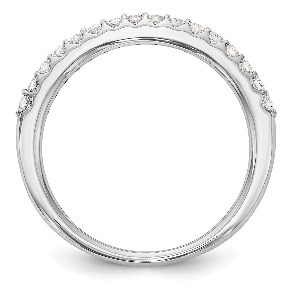 14K White Gold Real Diamond Wedding Band